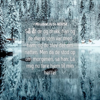Picture 04 - 1 Mosebok 24:54 NORSK - Så åt de og drakk, han og de menn som var med - Bible Verse Picture