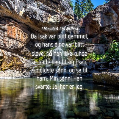 Picture 04 - 1 Mosebok 27:1 NORSK - Da Isak var blitt gammel, og hans øine var blitt - Bible Verse Picture
