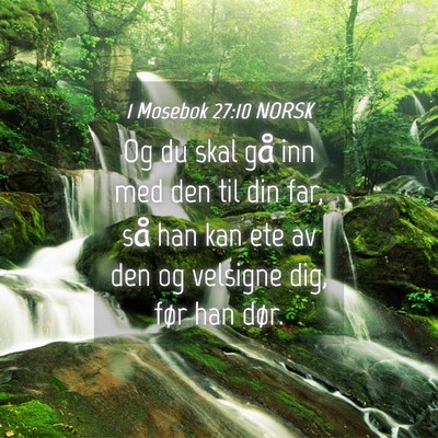 Picture 04 - 1 Mosebok 27:10 NORSK - Og du skal gå inn med den til din far, så han - Bible Verse Picture