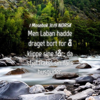 Picture 04 - 1 Mosebok 31:19 NORSK - Men Laban hadde draget bort for å klippe sine - Bible Verse Picture