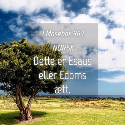 Picture 04 - 1 Mosebok 36:1 NORSK - Dette er Esaus eller Edoms - Bible Verse Picture