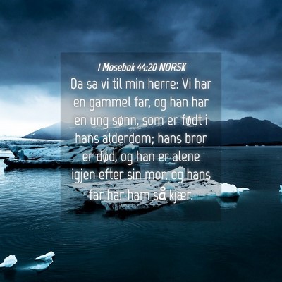 Picture 04 - 1 Mosebok 44:20 NORSK - Da sa vi til min herre: Vi har en gammel far, og - Bible Verse Picture