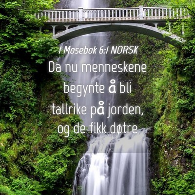 Picture 04 - 1 Mosebok 6:1 NORSK - Da nu menneskene begynte å bli tallrike på - Bible Verse Picture