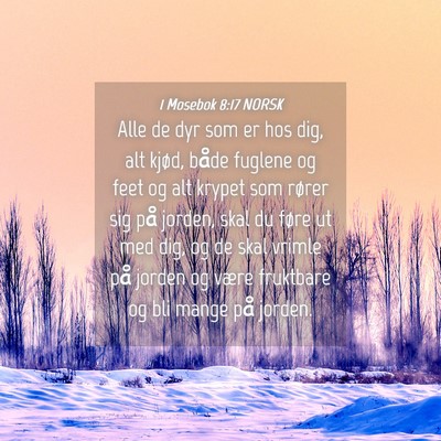 Picture 04 - 1 Mosebok 8:17 NORSK - Alle de dyr som er hos dig, alt kjød, både - Bible Verse Picture