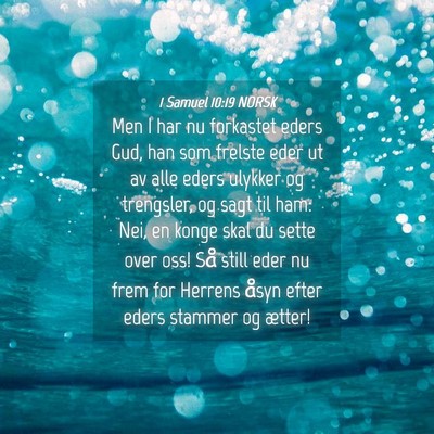 Picture 04 - 1 Samuel 10:19 NORSK - Men I har nu forkastet eders Gud, han som frelste - Bible Verse Picture