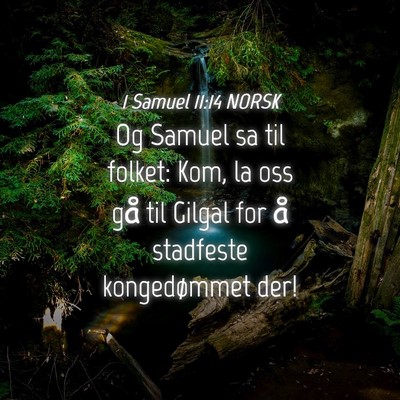 Picture 04 - 1 Samuel 11:14 NORSK - Og Samuel sa til folket: Kom, la oss gå til - Bible Verse Picture