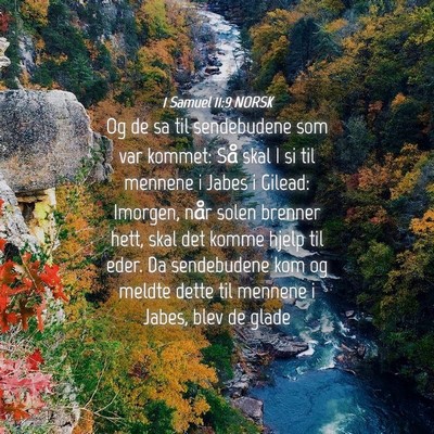 Picture 04 - 1 Samuel 11:9 NORSK - Og de sa til sendebudene som var kommet: Så skal - Bible Verse Picture