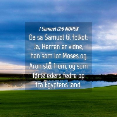 Picture 04 - 1 Samuel 12:6 NORSK - Da sa Samuel til folket: Ja, Herren er vidne, han - Bible Verse Picture