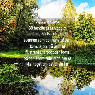 Picture 04 - 1 Samuel 14:1 NORSK - Så hendte det en dag at Jonatan, Sauls sønn, sa - Bible Verse Picture