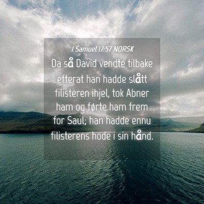Picture 04 - 1 Samuel 17:57 NORSK - Da så David vendte tilbake efterat han hadde - Bible Verse Picture