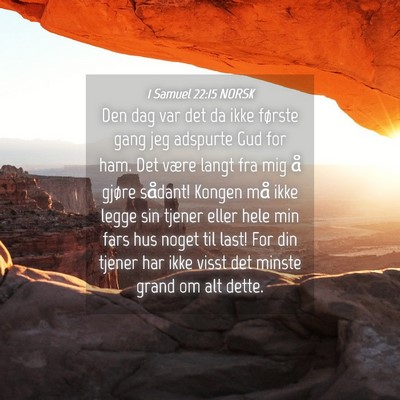 Picture 04 - 1 Samuel 22:15 NORSK - Den dag var det da ikke første gang jeg adspurte - Bible Verse Picture