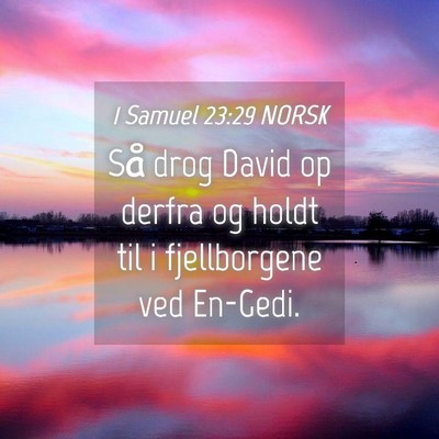 Picture 04 - 1 Samuel 23:29 NORSK - Så drog David op derfra og holdt til i - Bible Verse Picture