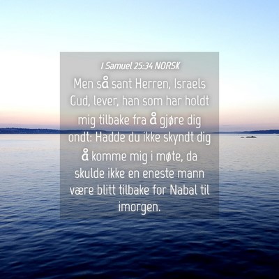 Picture 04 - 1 Samuel 25:34 NORSK - Men så sant Herren, Israels Gud, lever, han som - Bible Verse Picture