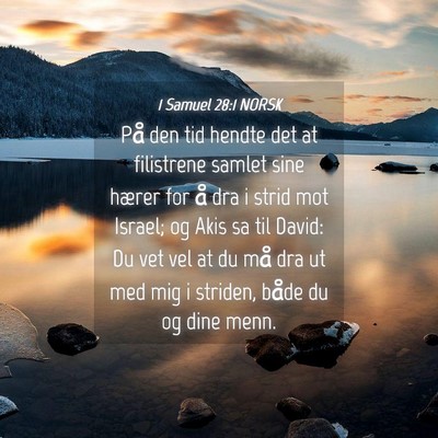 Picture 04 - 1 Samuel 28:1 NORSK - På den tid hendte det at filistrene samlet sine - Bible Verse Picture