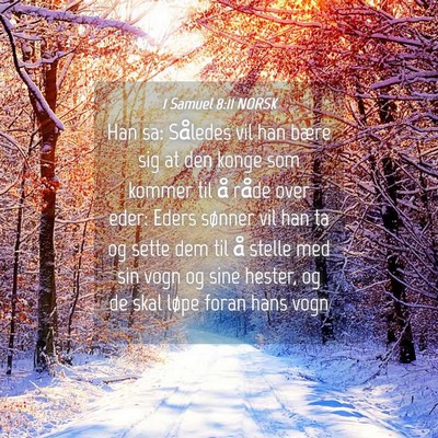 Picture 04 - 1 Samuel 8:11 NORSK - Han sa: Således vil han bære sig at den konge - Bible Verse Picture