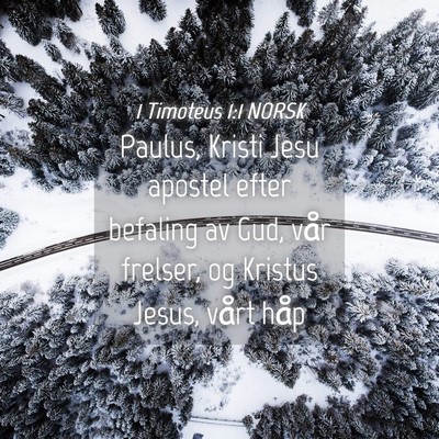 Picture 04 - 1 Timoteus 1:1 NORSK - Paulus, Kristi Jesu apostel efter befaling av - Bible Verse Picture