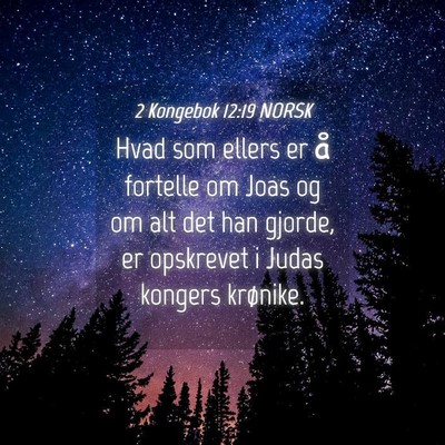 Picture 04 - 2 Kongebok 12:19 NORSK - Hvad som ellers er å fortelle om Joas og om alt - Bible Verse Picture
