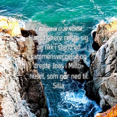 Picture 04 - 2 Kongebok 12:20 NORSK - Hans tjenere reiste sig og fikk i stand en - Bible Verse Picture