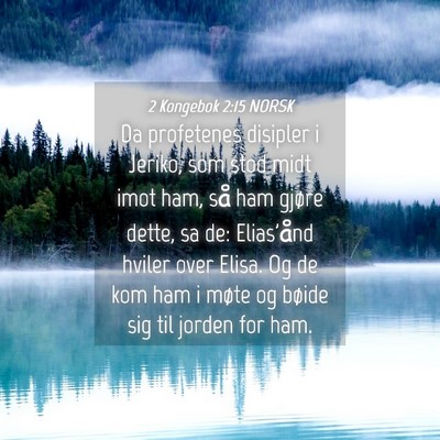 Picture 04 - 2 Kongebok 2:15 NORSK - Da profetenes disipler i Jeriko, som stod midt - Bible Verse Picture