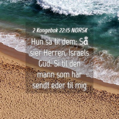 Picture 04 - 2 Kongebok 22:15 NORSK - Hun sa til dem: Så sier Herren, Israels Gud: Si - Bible Verse Picture