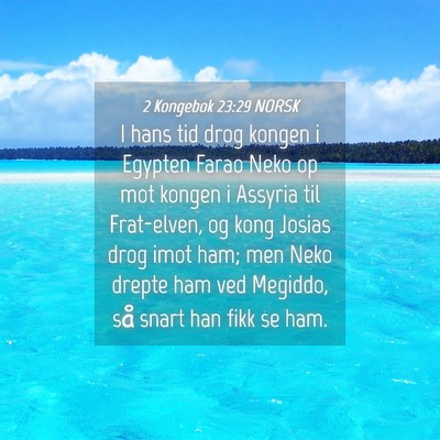 Picture 04 - 2 Kongebok 23:29 NORSK - I hans tid drog kongen i Egypten Farao Neko op - Bible Verse Picture