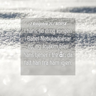 Picture 04 - 2 Kongebok 24:1 NORSK - I hans tid drog kongen i Babel Nebukadnesar op, - Bible Verse Picture