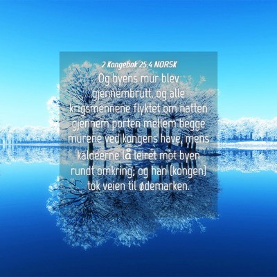 Picture 04 - 2 Kongebok 25:4 NORSK - Og byens mur blev gjennembrutt, og alle - Bible Verse Picture