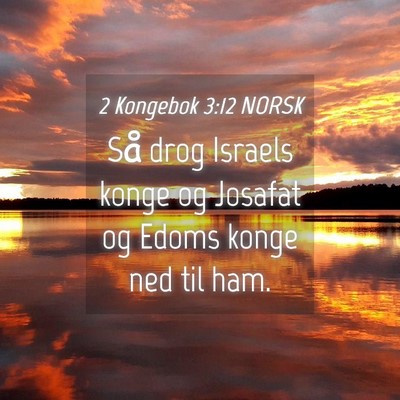 Picture 04 - 2 Kongebok 3:12 NORSK - Så drog Israels konge og Josafat og Edoms konge - Bible Verse Picture