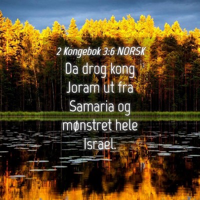 Picture 04 - 2 Kongebok 3:6 NORSK - Da drog kong Joram ut fra Samaria og mønstret - Bible Verse Picture