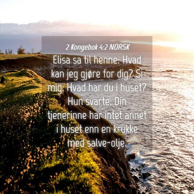 Picture 04 - 2 Kongebok 4:2 NORSK - Elisa sa til henne: Hvad kan jeg gjøre for dig? - Bible Verse Picture