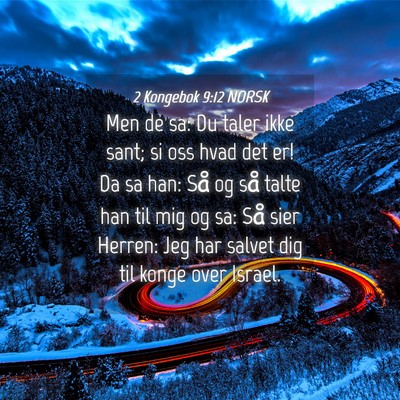 Picture 04 - 2 Kongebok 9:12 NORSK - Men de sa: Du taler ikke sant; si oss hvad det - Bible Verse Picture