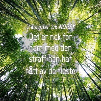 Picture 04 - 2 Korinter 2:6 NORSK - Det er nok for ham med den straff han har fått - Bible Verse Picture