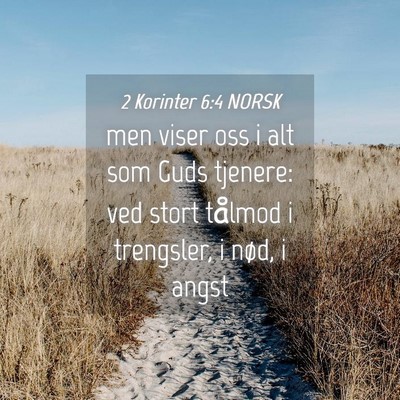 Picture 04 - 2 Korinter 6:4 NORSK - men viser oss i alt som Guds tjenere: ved stort - Bible Verse Picture