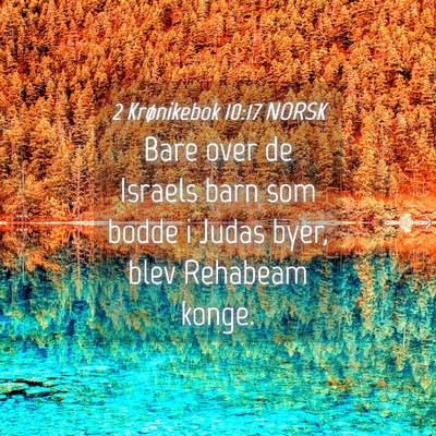 Picture 04 - 2 Krønikebok 10:17 NORSK - Bare over de Israels barn som bodde i Judas byer, - Bible Verse Picture