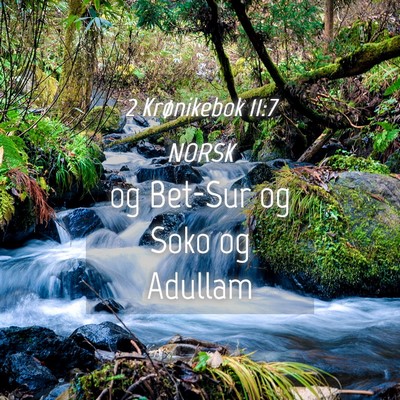 Picture 04 - 2 Krønikebok 11:7 NORSK - og Bet-Sur og Soko og - Bible Verse Picture