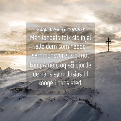 Picture 04 - 2 Krønikebok 33:25 NORSK - Men landets folk slo ihjel alle dem som hadde - Bible Verse Picture