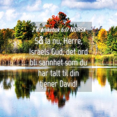 Picture 04 - 2 Krønikebok 6:17 NORSK - Så la nu, Herre, Israels Gud, det ord bli - Bible Verse Picture