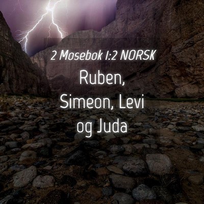 Picture 04 - 2 Mosebok 1:2 NORSK - Ruben, Simeon, Levi og - Bible Verse Picture