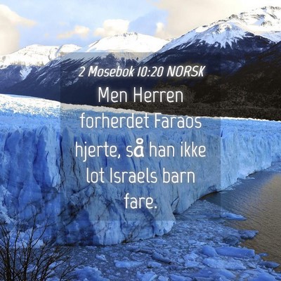 Picture 04 - 2 Mosebok 10:20 NORSK - Men Herren forherdet Faraos hjerte, så han ikke - Bible Verse Picture