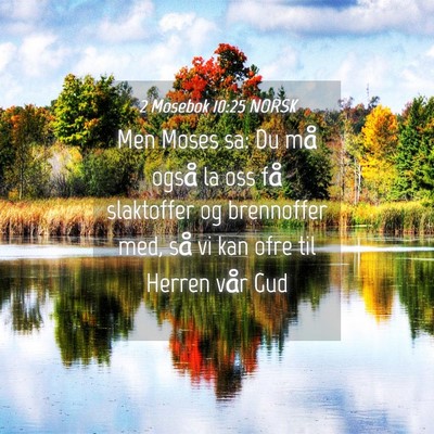 Picture 04 - 2 Mosebok 10:25 NORSK - Men Moses sa: Du må også la oss få slaktoffer - Bible Verse Picture