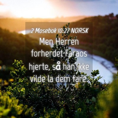 Picture 04 - 2 Mosebok 10:27 NORSK - Men Herren forherdet Faraos hjerte, så han ikke - Bible Verse Picture