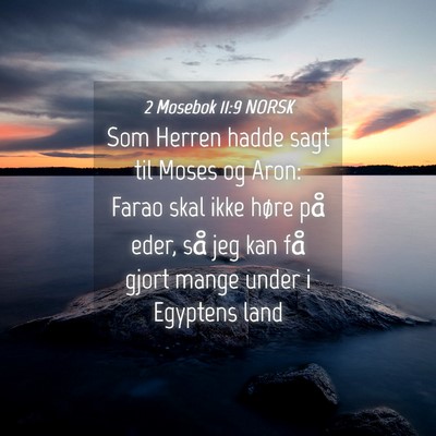 Picture 04 - 2 Mosebok 11:9 NORSK - Som Herren hadde sagt til Moses og Aron: Farao - Bible Verse Picture