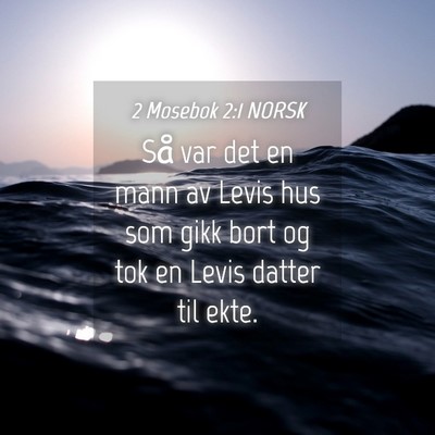 Picture 04 - 2 Mosebok 2:1 NORSK - Så var det en mann av Levis hus som gikk bort og - Bible Verse Picture