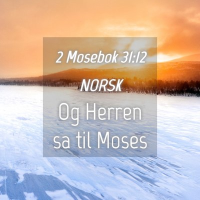 Picture 04 - 2 Mosebok 31:12 NORSK - Og Herren sa til - Bible Verse Picture