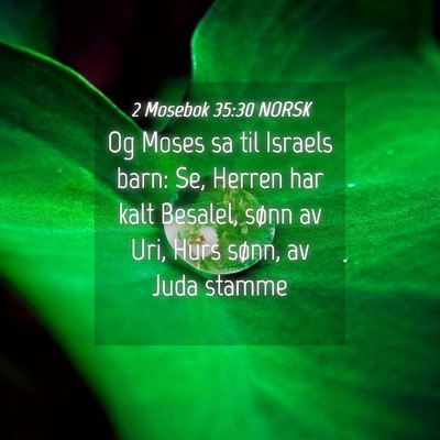 Picture 04 - 2 Mosebok 35:30 NORSK - Og Moses sa til Israels barn: Se, Herren har kalt - Bible Verse Picture