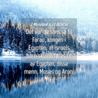 Picture 04 - 2 Mosebok 6:27 NORSK - Det var de som sa til Farao, kongen i Egypten, at - Bible Verse Picture
