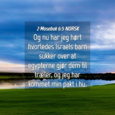 Picture 04 - 2 Mosebok 6:5 NORSK - Og nu har jeg hørt hvorledes Israels barn sukker - Bible Verse Picture