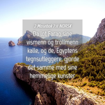 Picture 04 - 2 Mosebok 7:11 NORSK - Da lot Farao sine vismenn og trollmenn kalle, og - Bible Verse Picture