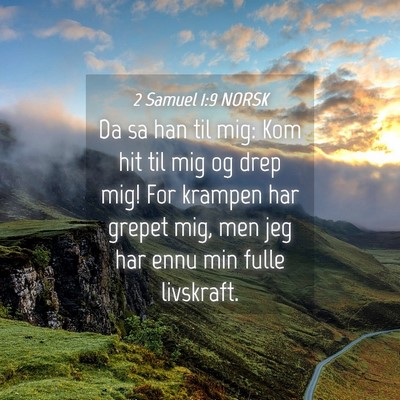 Picture 04 - 2 Samuel 1:9 NORSK - Da sa han til mig: Kom hit til mig og drep mig! - Bible Verse Picture
