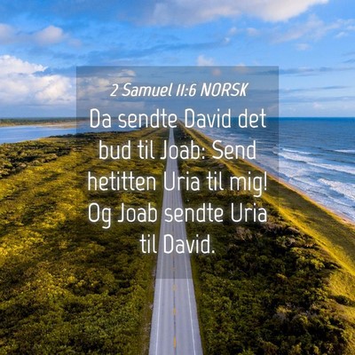 Picture 04 - 2 Samuel 11:6 NORSK - Da sendte David det bud til Joab: Send hetitten - Bible Verse Picture